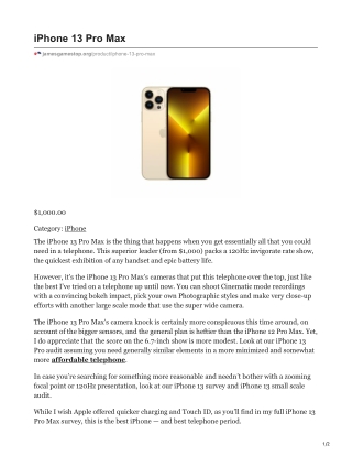iPhone 13 Pro Max