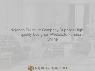 Najarian Furniture Company Supplies High-quality Designer Wholesale Furniture Online-converted