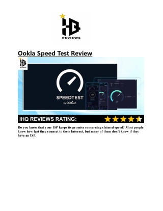 Ookla Speed Test Review