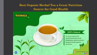 Best Organic Herbal Tea a Great Nutrition Source for Good Health