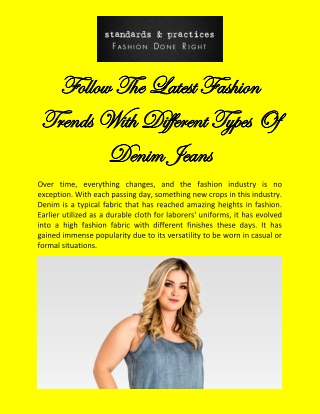 Where To Buy Premium Denim Jeans Online | Standards & Practices