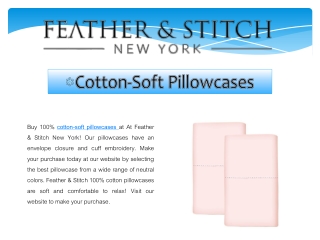 Cotton-Soft Pillowcases