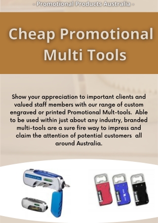 Shop The Collection Of Promotional Multi-Tools At Vivid Promotions