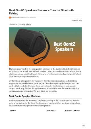 audiospeaks.com-Best OontZ Speakers Review  Turn on Bluetooth Pairing