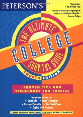 READ The Ultimate College Survival Guide Fourth Edition Ultimate College Survival