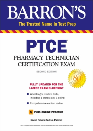 READ PTCE with Online Test Pharmacy Technician Certification Exam Barron s Test