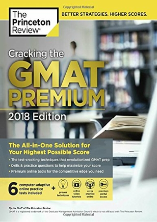 READ Cracking the GMAT Premium Edition with 6 Computer Adaptive Practice Tests