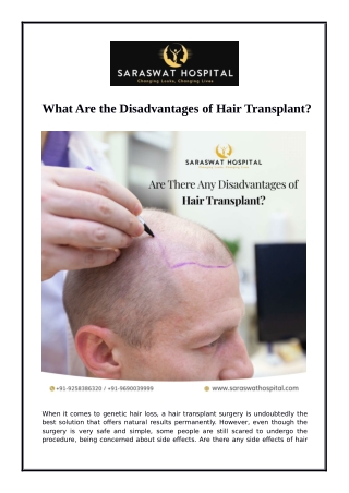 What Are the Disadvantages of Hair Transplant?