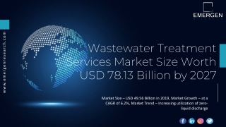 Wastewater Treatment Services Market Size Worth USD 78.13 Billion by 2027