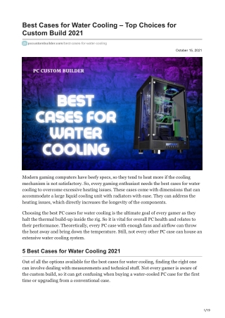 pccustombuilder.com-Best Cases for Water Cooling  Top Choices for Custom Build 2021