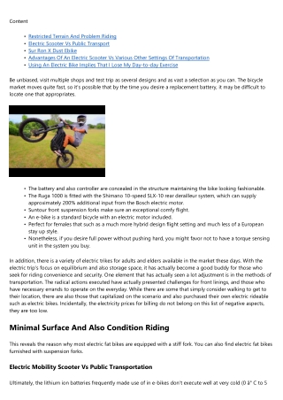 Electric Scooter Vs E