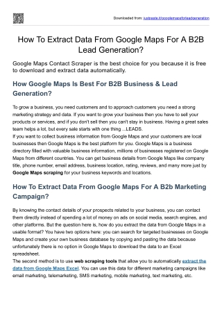 1Is Google Maps For Lead Generation