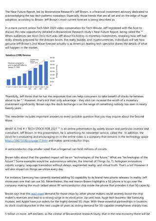 The Most Important Tech Stock Of 2020 Stock Gumshoe