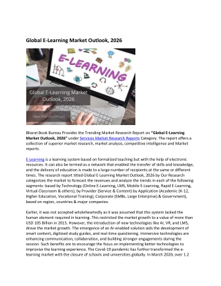 Global E-Learning Market