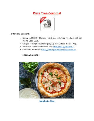 15% off - Pizza Tree Corrimal Restaurant menu, NSW