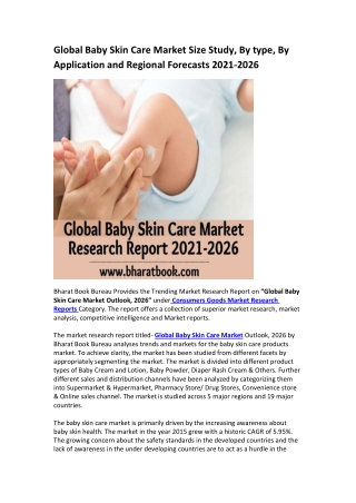 Global Baby Skin Care Market Research Report 2021-2026