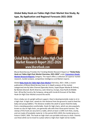 Global Baby Hook-on-Tables High Chair Market Research Report 2021-2026