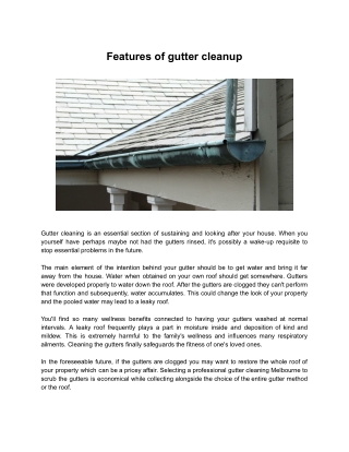 A1- Gutter Cleaning Melbourne