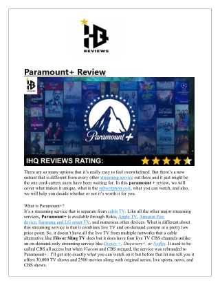 Paramount  Review