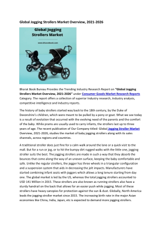 Global Jogging Strollers Market Overview, 2021-2026