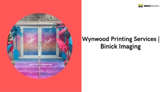 Wynwood Printing Services  Binick Imaging