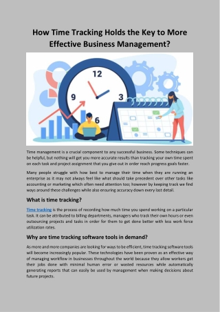 How time tracking holds the Key to More Effective Business Management?