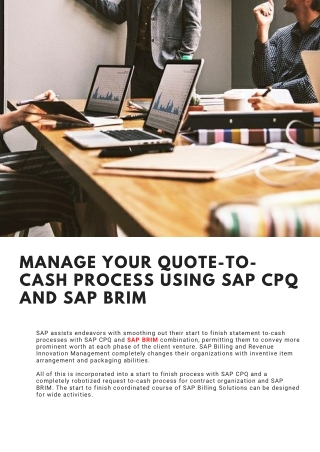 Manage Your Quote-to-Cash Process Using SAP CPQ and SAP BRIM