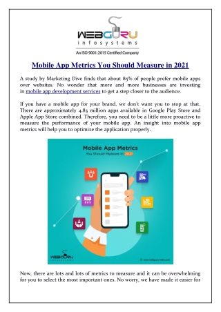 Mobile App Metrics You Should Measure in 2021