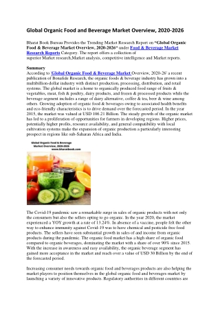 Global Organic Food and Beverage Market Overview, 2020-2026-converted