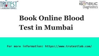 Book Online Blood Test in Mumbai