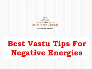 Best Vastu tips for Negative energies