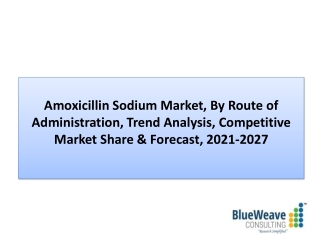 Amoxicillin Sodium Market Growth 2021