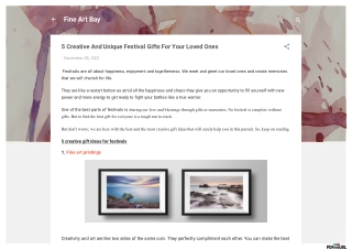 5 Creative And Unique Festival Gifts For Your Loved Ones