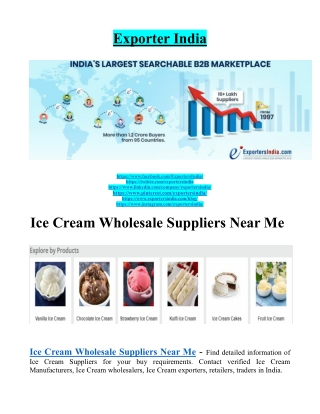 Ice Cream Wholesale Suppliers Near Me