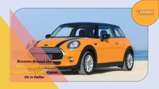 Reasons Behind the Mini Cooper Service Engine Soon Light Comes On in Dallas