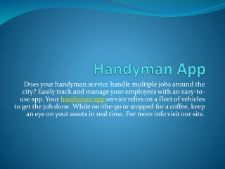 Handyman App PPT