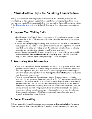 7 Must-Follow Tips for Writing Dissertation.docx