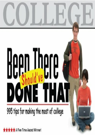 EPUB Been There Should ve Done That 995 Tips for Making the Most of College