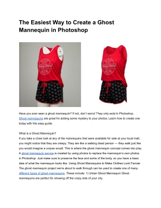 Actionable Tips on How to Ghost Mannequin in Photoshop