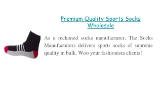 Premium Quality Sports Socks Wholesaler