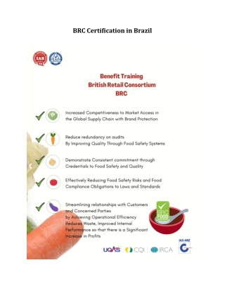 BRC Certification in Brazil