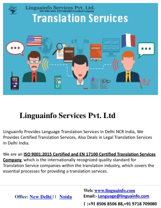 Translation Company In Delhi NCR.