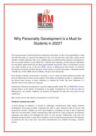 Why Personality Development is a Must for Students in 2022 ?