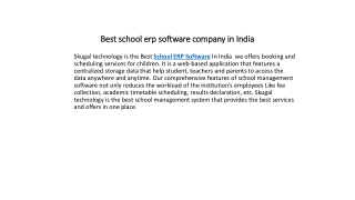 Best school erp software company in India