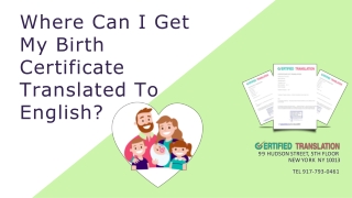 Where Can I Get My Birth Certificate Translated To English?