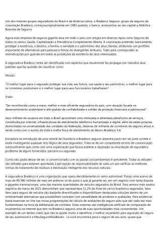 QUEM É A BRADESCO SEGUROS.