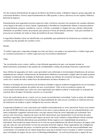 BRADESCO SEGUROS UM NOVO CONCEITO EM SEGURO AUTOMOTIVO.