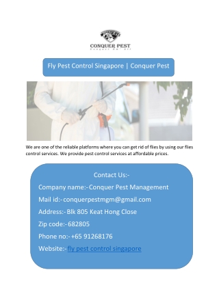 Fly Pest Control Singapore  Conquer Pest-converted