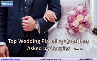Top Wedding Planning Questions asked by Couples - Nova DJs