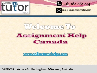 Assignment Help Canada PPT